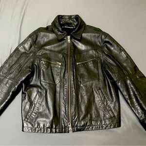 DKNY BLACK LEATHER JACKET